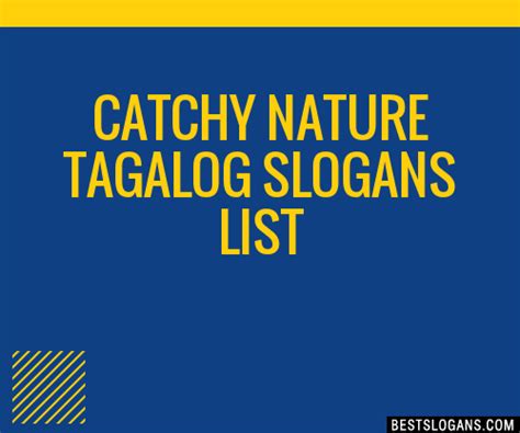 slogan about nature tagalog